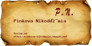 Pinkova Nikodémia névjegykártya